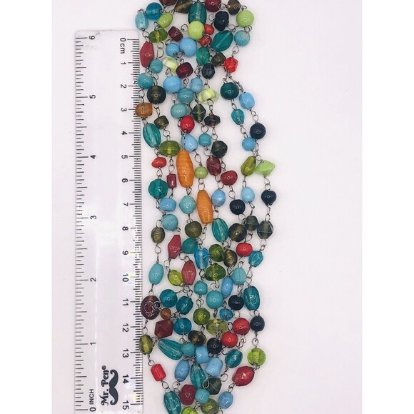 Rainbow Glass Necklace~ 31 Inches - Picture 8 of 8